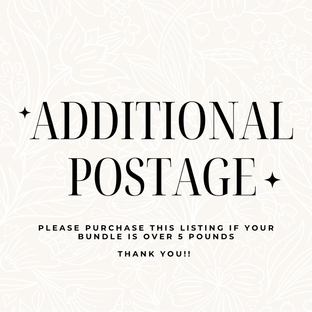 Additional Postage Listing/Extra Label